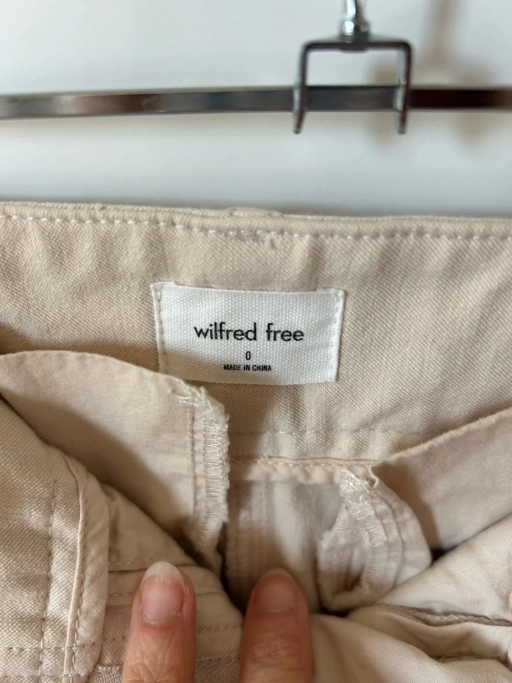 Wilfred Free Neutral Beige High-Waist Wide Leg Pants - Picture 7 of 9